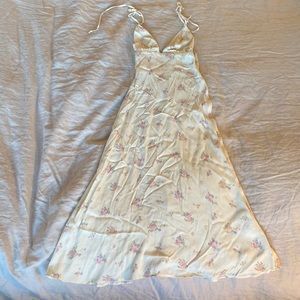 Reformation Yellow Floral Midi Dress